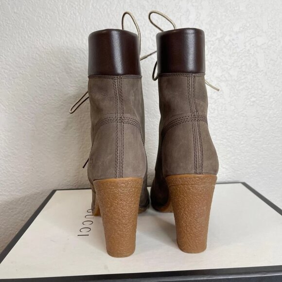 Timberland Ladies 9 Tillston 4834 Brown Nubuck Suede Ankle Boots Women's Size 9 - Picture 6 of 10